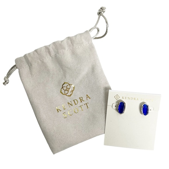 Kendra Scott Jewelry - KENDRA SCOTT Ellie Cobalt Blue Earring Studs with Silver Tone